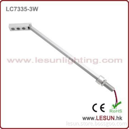 Hot sales ! 2*1W silver/black led jewelry lighting stand LC7335